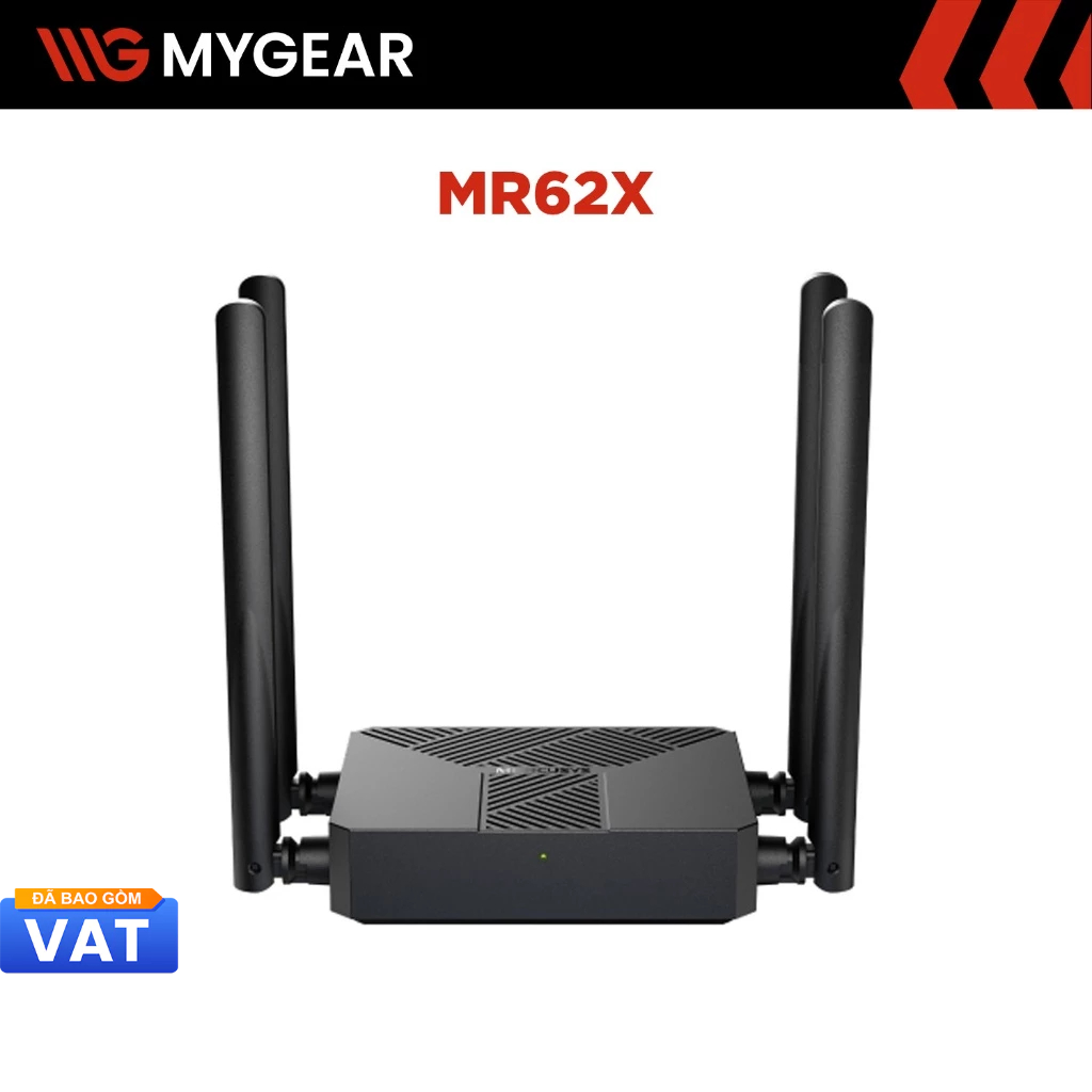 Router WiFi 6 MERCUSYS MR62X AX1500 Băng Tần Kép Chuẩn AX