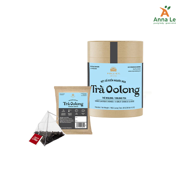 Trà Oolong túi lọc tam giác (Oolong Tea pyramid bag) #FOLLIET