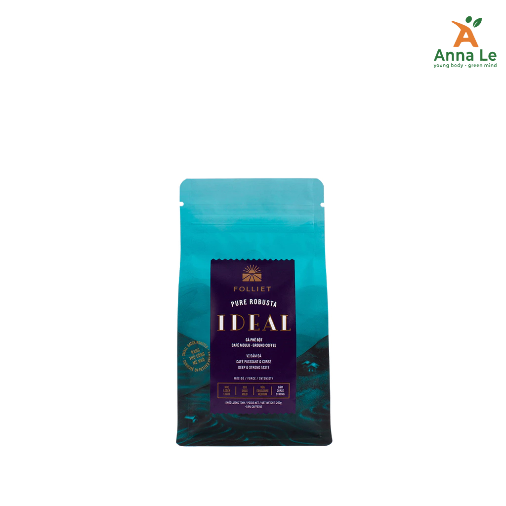 Cà phê Ideal bột (Ideal Coffee Ground) - 250gr #FOLLIET