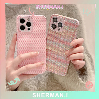 Ốp lưng điện thoại dệt nhiều màu sắc dành cho nữ dùng cho iPhone 13/11promax/XSmax/X/XS/7/8plus