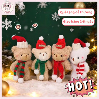  Gấu Bông Giáng Sinh Gấu Bông Teddy Noel Có Mũ Khăn Trang Trí Cây Thông Noel Và Đồ Trang Trí Giáng Sinh - Gấu Bông Punki 