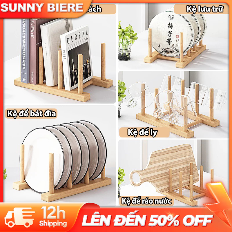 SUNNY BIERE Giá Úp Bát Đĩa Gỗ Tre Kệ Đựng Ly Cốc Đa Năng Giá Trưng Bày Trang Trí Bếp Có Thể Tháo Rời | BigBuy360 - bigbuy360.vn