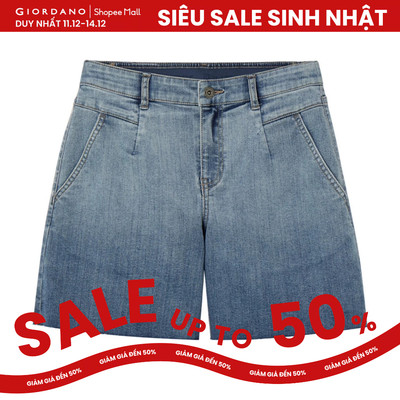GIORDANO Quần Shorts Jeans Nữ 5405213
