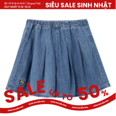 [GIORDANO | MINIONS] Chân Váy Denim Trẻ Em 3405254-75