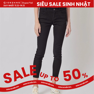 GIORDANO Quần Khaki Thun Dài Nữ 05417011