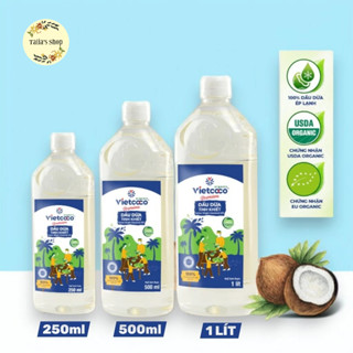 Dầu Dừa Tinh Khiết Vietcoco Ép Lạnh – Nguyên Chất 100% – Dưỡng Da, Dưỡng Tóc, Súc Miệng