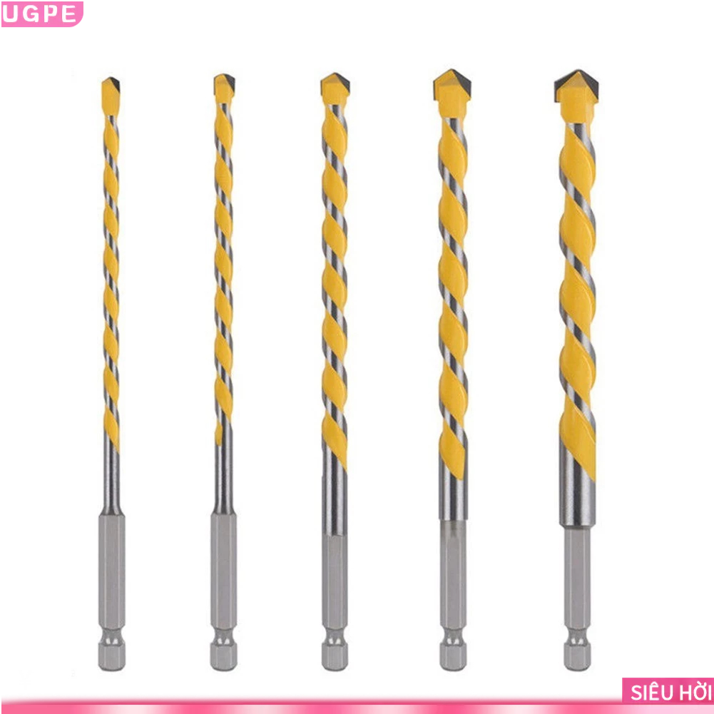 [UGPE] 1pc Hex Shank 160mm Carbide Drill Bit For Masonary Concrete Brick Stone