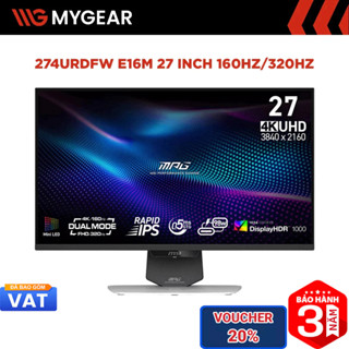  Màn hình Gaming MSI MPG 274URDFW E16M 27 inch 4K UHD 160Hz 320Hz 0.5ms Rapid IPS Mini-LED 