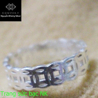 Nhẫn kt tròn trơn bạc ta