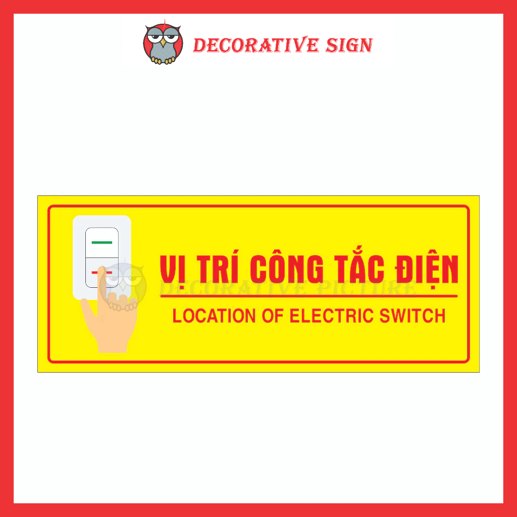 Biển Chỉ Dẫn Vị Trí Công Tắc Điện - Location Of Electric Switch