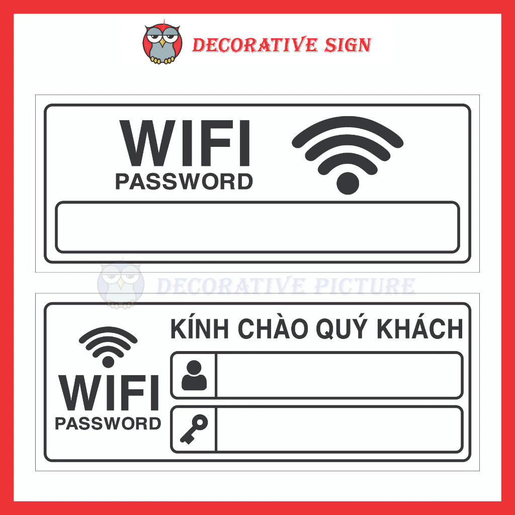 Biển Chỉ Dẫn Mật Khẩu - Password Wifi