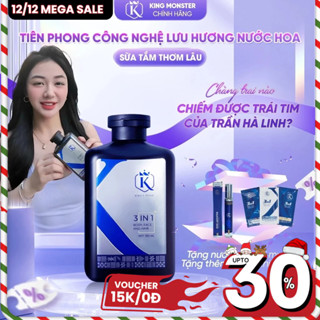  Sữa tắm nam thơm lâu 3in1 King Monster hương nước hoa Châu Âu 