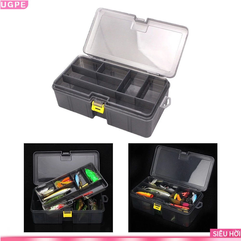 [UGPE] Fishing Tackle Box with Two Layers Tackle Box Organizer with Removable Dividers
