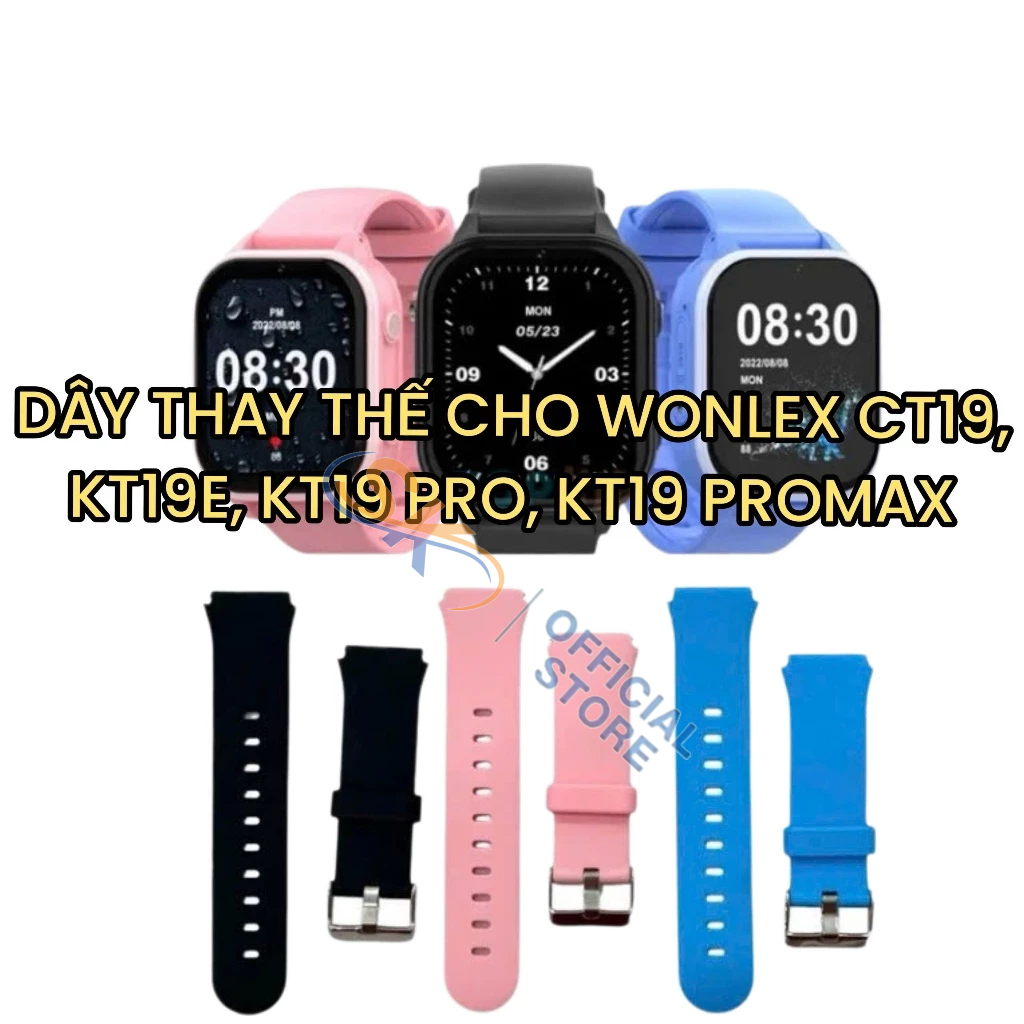 [KT19 ] Dây đeo đồng hồ Wonlex KT19/KT19 Pro/CT19 chất liệu Silicon dẻo dai, siêu bền sản phẩm chính