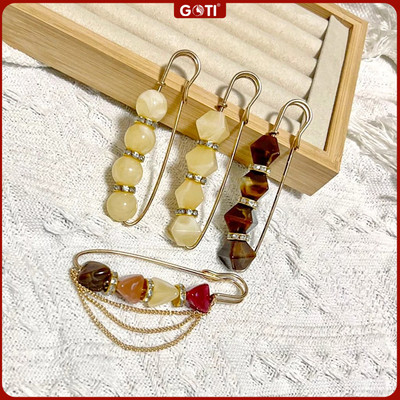 GOTI Phụ Kiện Thời Trang Dành Cho Nữ - Phụ Kiện Cài Áo, Ghim Cài Áo, Váy, Quần Hình Hạt Và Đá