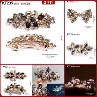  GOTI Kẹp Tóc Trung Niên Hình Bông Hoa Nhiều Mẫu Đính Đá Sang Trọng Tặng Mẹ Tặng Bà KT57 