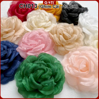 GOTI -  Hoa Handmade - Ghim Hoa Voan Cài Áo Kiểu Hoa Cài Áo Nhiều Màu Xinh Xắn - CH013 CH014 CH007