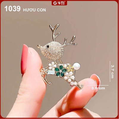 GOTI Ghim Cài Áo Hình Chú Hươu Con Dành Cho Nữ Sang Trọng 1039