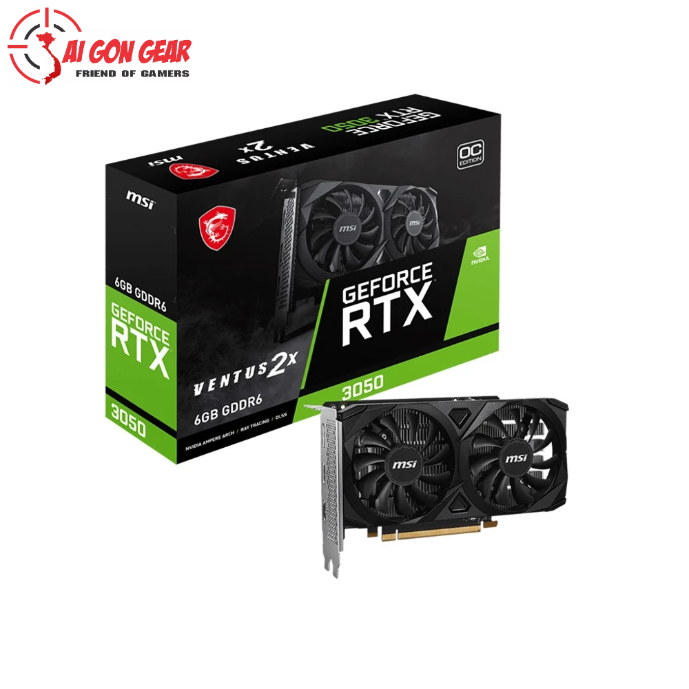 Card màn hình MSI GeForce RTX 3050 Ventus 2x E OC 6GB