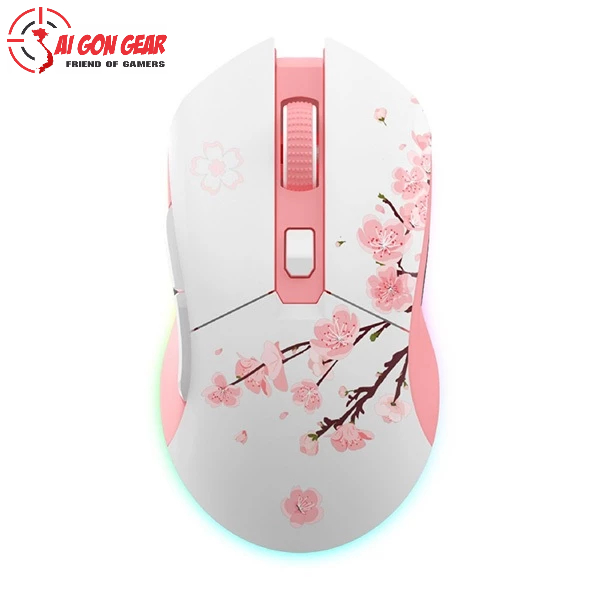 Chuột DareU EM901X RGB Superlight – Pink
