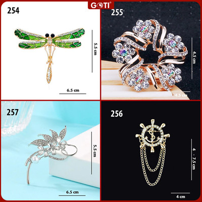 GOTI - Tag Trâm Cài Áo Hình Nhiều Mẫu Phối Tua Rua Bằng Hợp Kim Cao Cấp Quà Tặng Cho Nữ 20-10 8-3 256 123 124 142 143