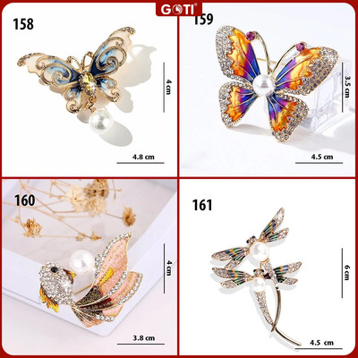 GOTI - Ghim Cài Áo Hình Bướm Xanh, Cam Cao Cấp Sang Trọng Kiểu Charm Trang Trí Váy Đầm Dành Cho Nữ
