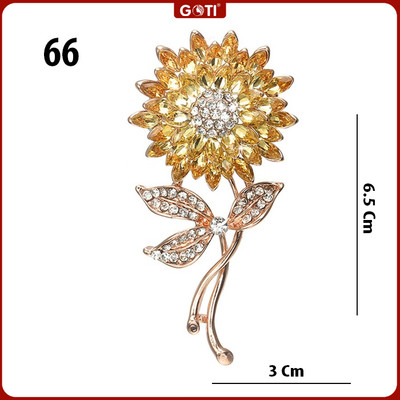 GOTI - Ghim Cài Áo Hình Hoa Hướng Dương Sang Trọng Kiểu Phụ Kiện Trang Trí Váy Đầm Dành Cho Nữ 11