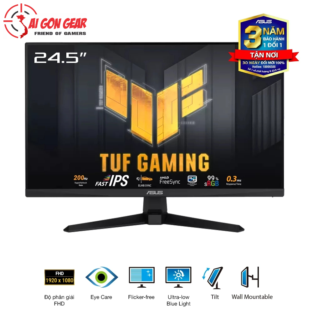 Màn hình Gaming ASUS VG259Q5A 24.5” – IPS | 200Hz | Adaptive-Sync | Loa tích hợp