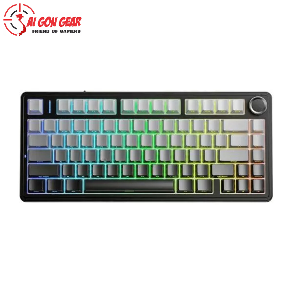 Bàn phím cơ không dây Aula F75 Pro  ( Đen - Hồng )