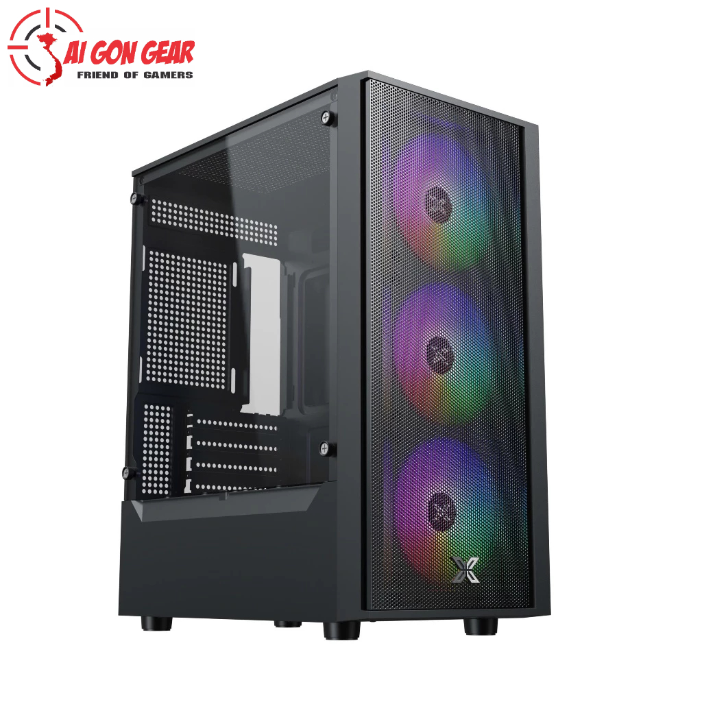 Case Xigmatek MYX Air 3F (Matx, 3 fan RGB, Đen) – EN45967