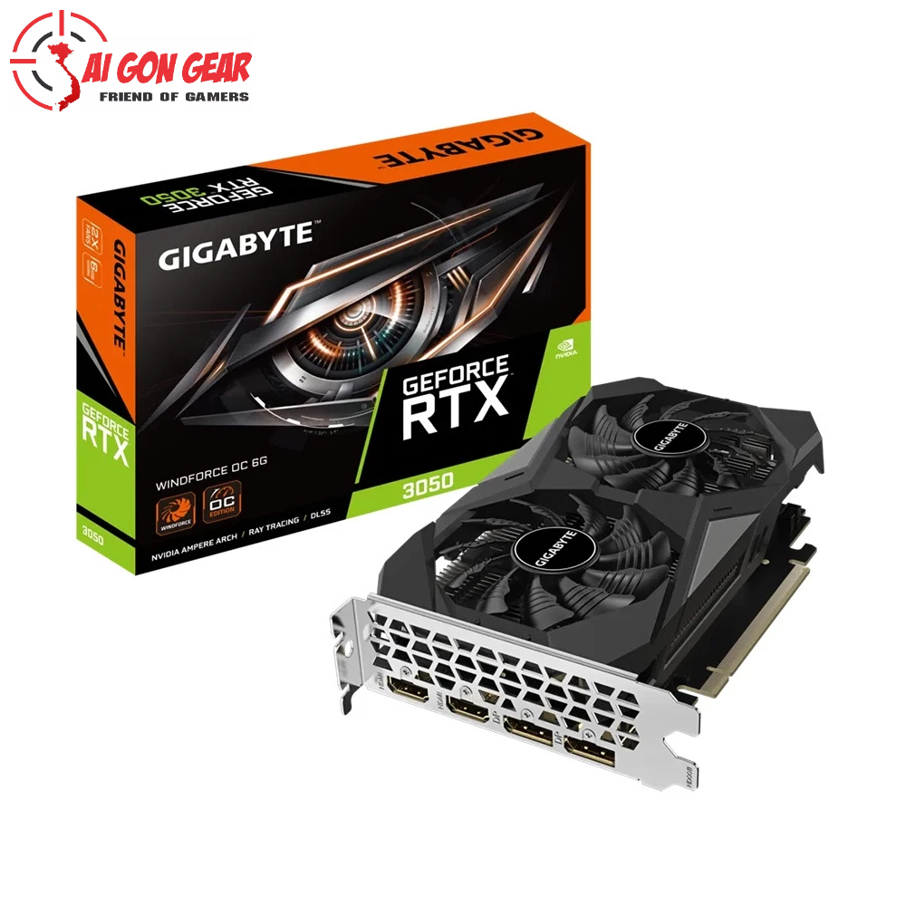VGA Gigabyte RTX 3050 Windforce OC 6GB (GV-N3050WF2OC-6GD)