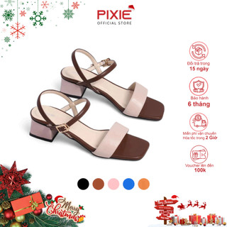  Giày Sandal Cao Gót Nữ 3cm Quai Ngang Pixie H315 