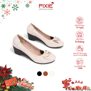  Giày Búp Bê Nữ Đế Xuồng 5cm Da Thật Pixie X461 