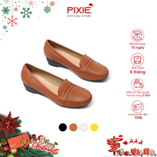  Giày Mọi Nữ Đế Xuồng 5cm Da Thật Pixie X997 