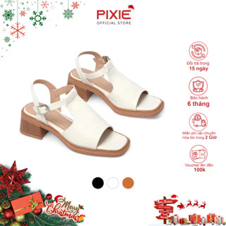  Giày Sandal Nữ 5cm Giả Boot Hở Mũi Thời Trang Pixie H404 