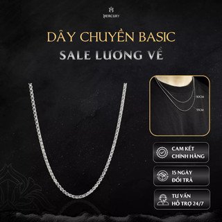  Dây chuyền vòng cổ nam nữ Mercury màu bạc Basic - Trang sức Phụ kiện thời trang Unisex 