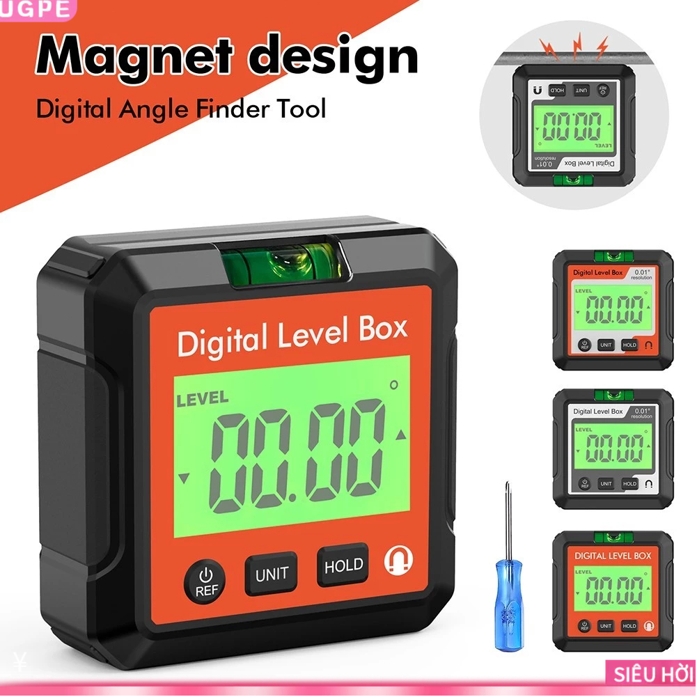 [UGPE] Digital level angle meter electronic protractor inclinometer with base