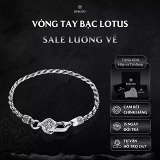  Vòng tay Bạc nam nữ 925 Mercury Lotus Lục tự - Trang sức phụ kiện đeo tay - Họa tiết lục tự 