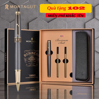  Bút ký Montagut cao cấp 801 XÁM mệnh Thổ BÚT KÝ KHẮC TÊN MIỄN PHÍ THEO YÊU CẦU KHẮC LOGO - FULL BOX 