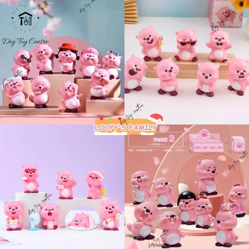 Loopy😍Tuyển tập 1 hộp lẻ (1 mô hình) BLIND BOX hộp mù mô hình mini hải ly Loopy cute LOOPY'S FAMILY🎁