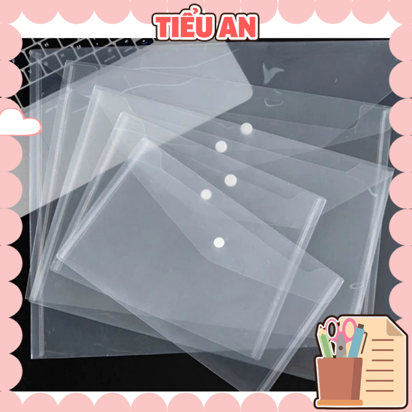 Bìa Hồ Sơ Trong Suốt nút bấm với 3 kích cỡ A3/A5/A6 bằng nhựa