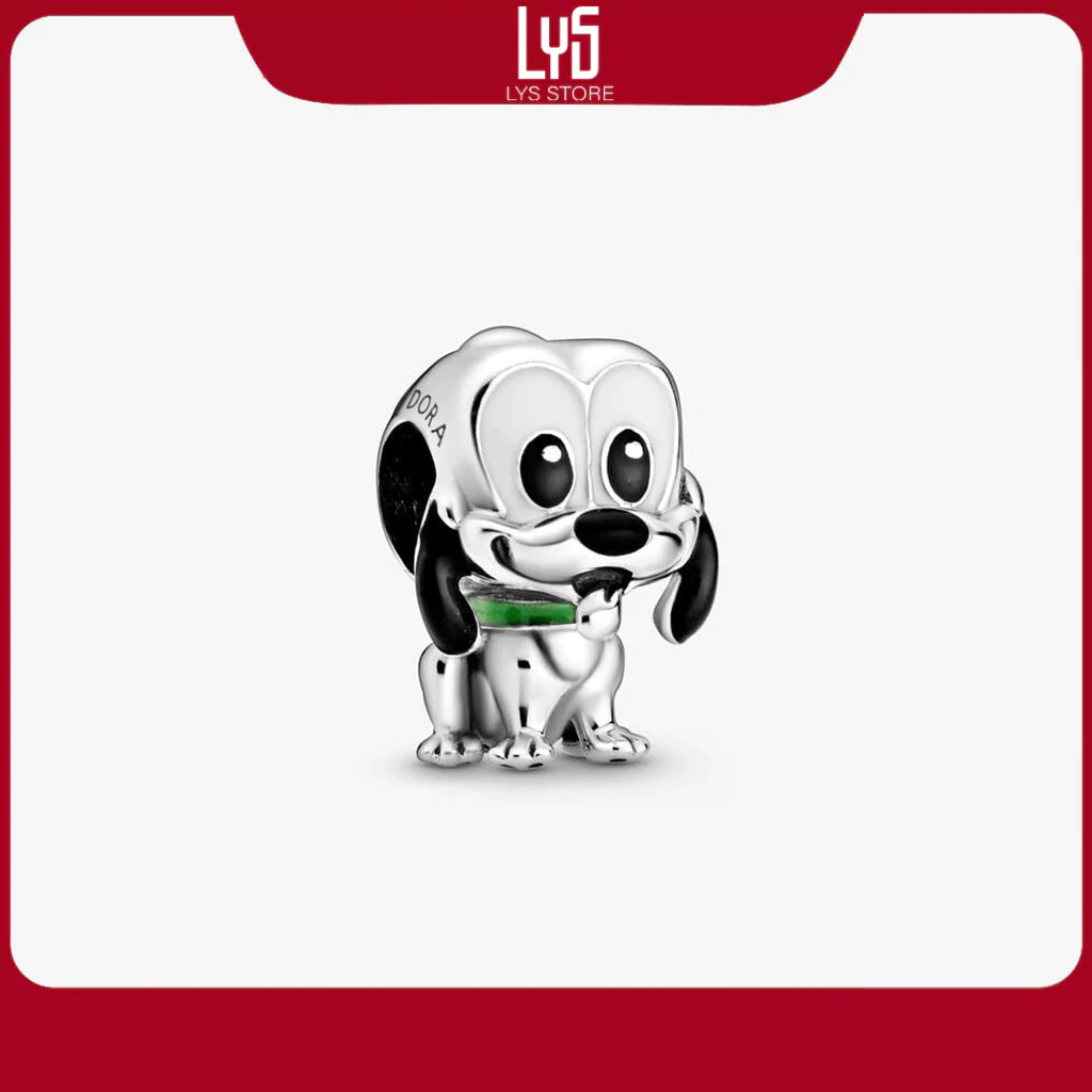 Charm bạc S925 hình chú chó dễ thương Pluto Disney-1417