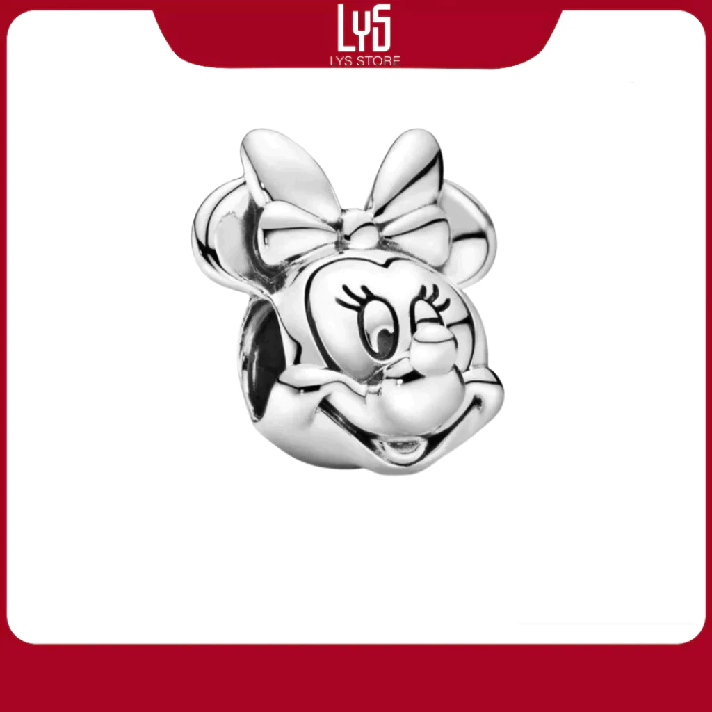 Charm bạc Disney Minnie Mouse Charm 1167 - Bạc S925 Cao Cấp