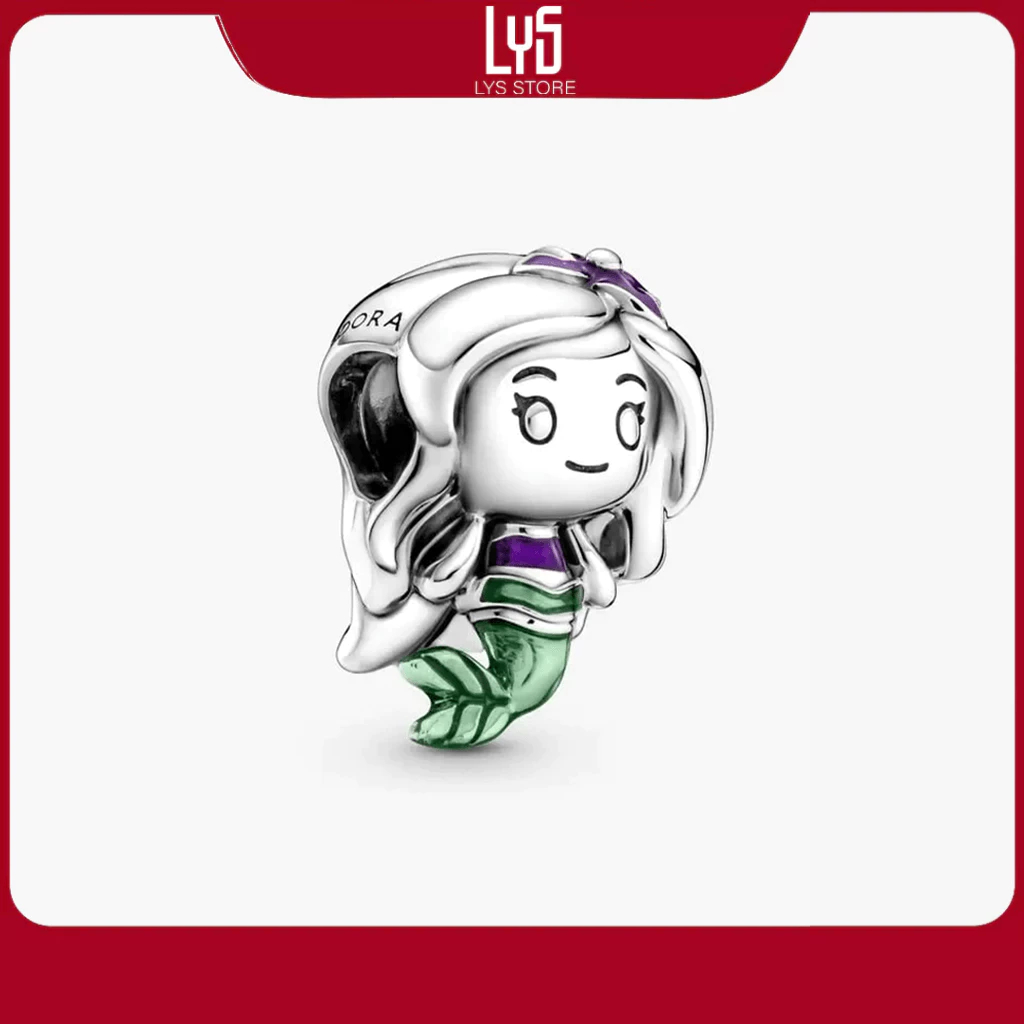 Charm bạc S925 Lys Disney The Little Mermaid Ariel-1422