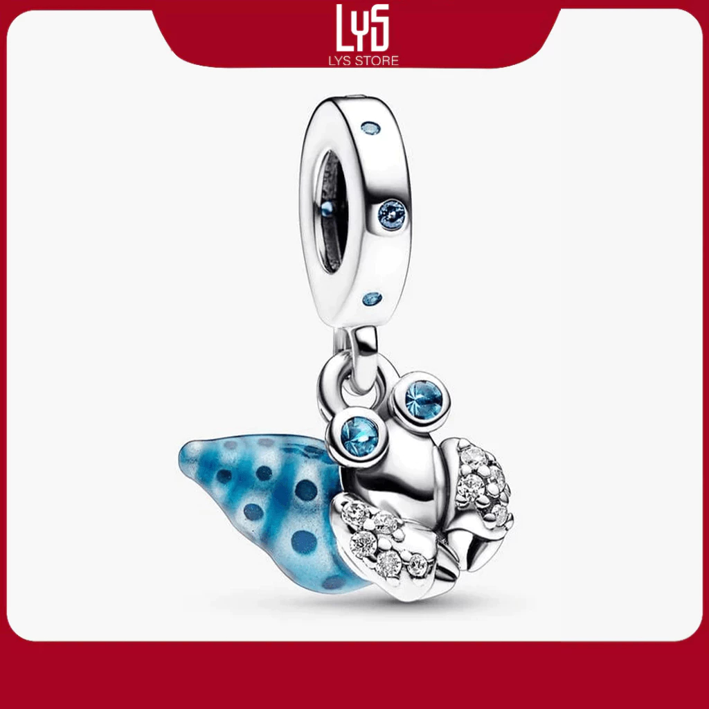 Charm Bạc Lys S925 - Cua ốc xanh Charm 1362