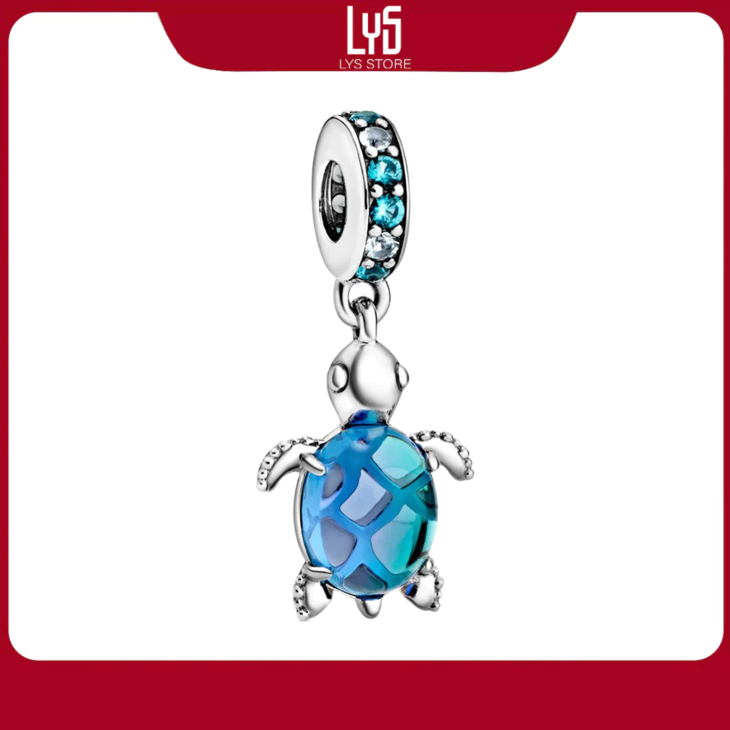 Charm Bạc Lys Murano Glass Sea Turtle Dangle Charm 1253 - Charm Bạc S925 cao cấp