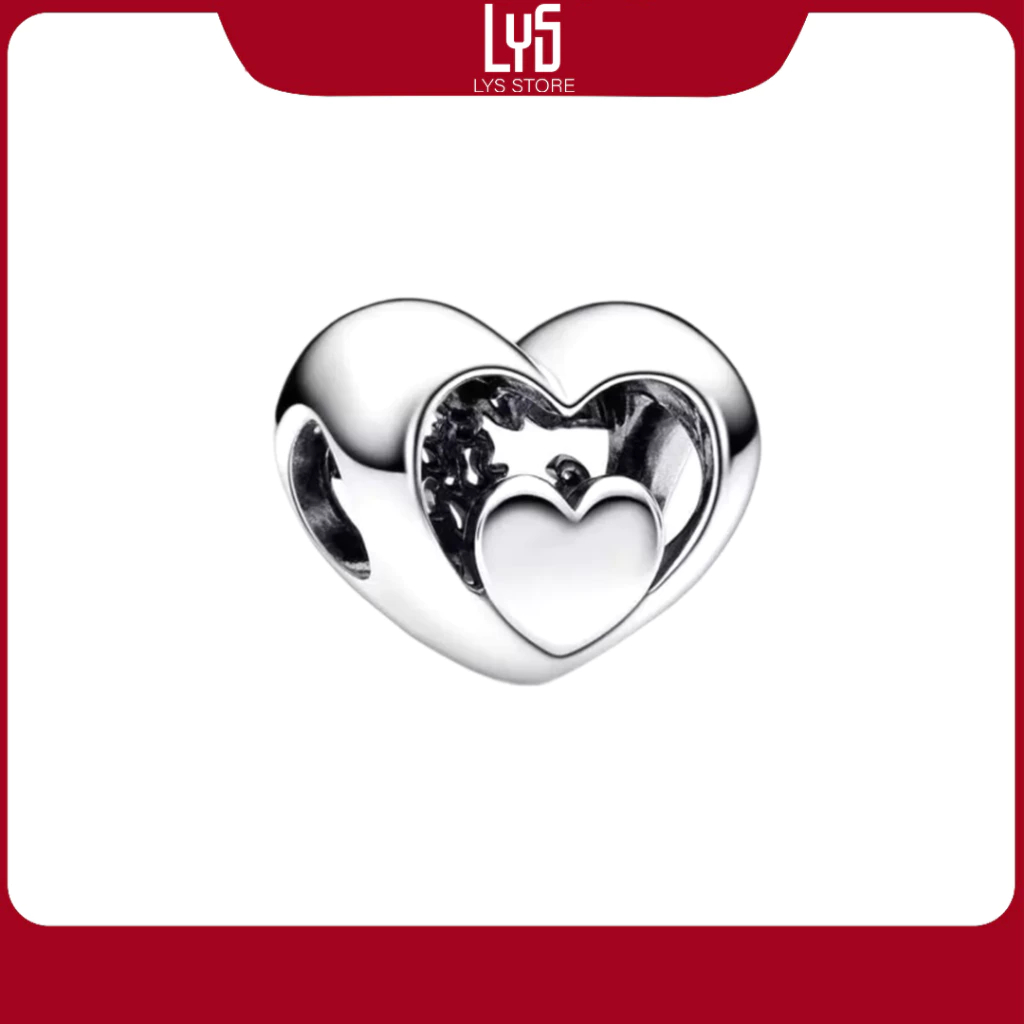 Charm bạc Lys Open Heart & Charming Scenario Charm 1242 - Bạc S925