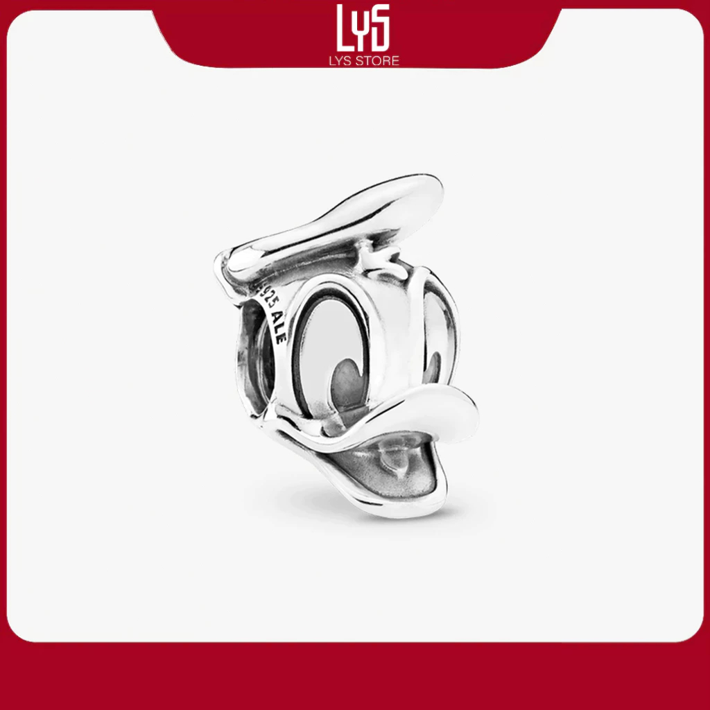 Charm bạc S925 Padora Vịt đội mũ Donal Disney-1426