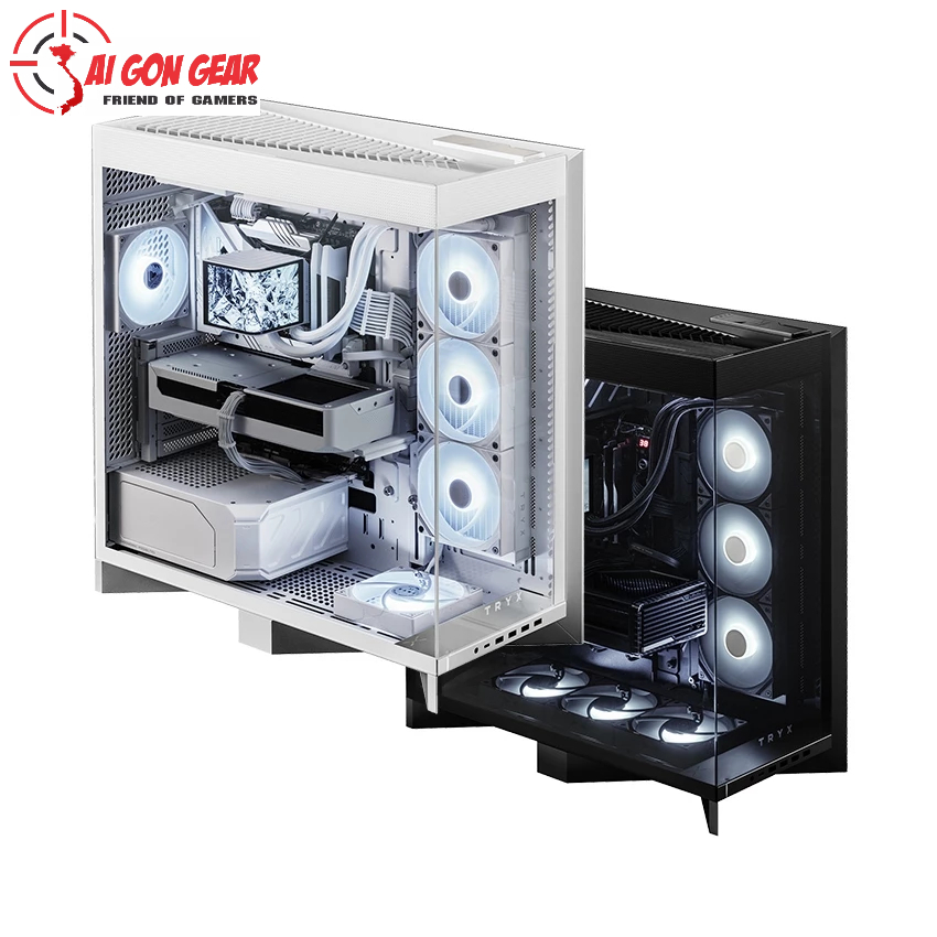 Vỏ Case TRYX LUCA L70 (Mid Tower, Đen/ Trắng)