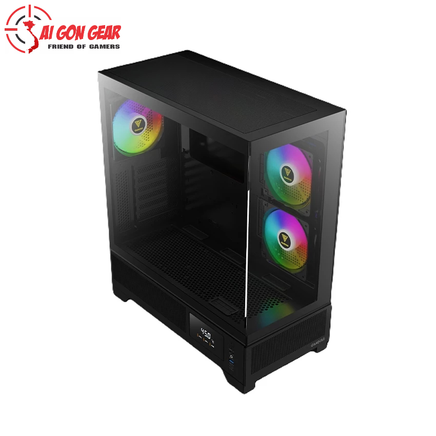 Vỏ Case Gamdias ATLAS M1 (Black/White) ARGB